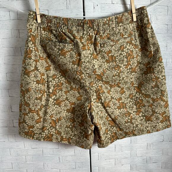 Lands' End Pants - Lands End shorts floral stretchy band pull on pockets bohemian hippy plus size